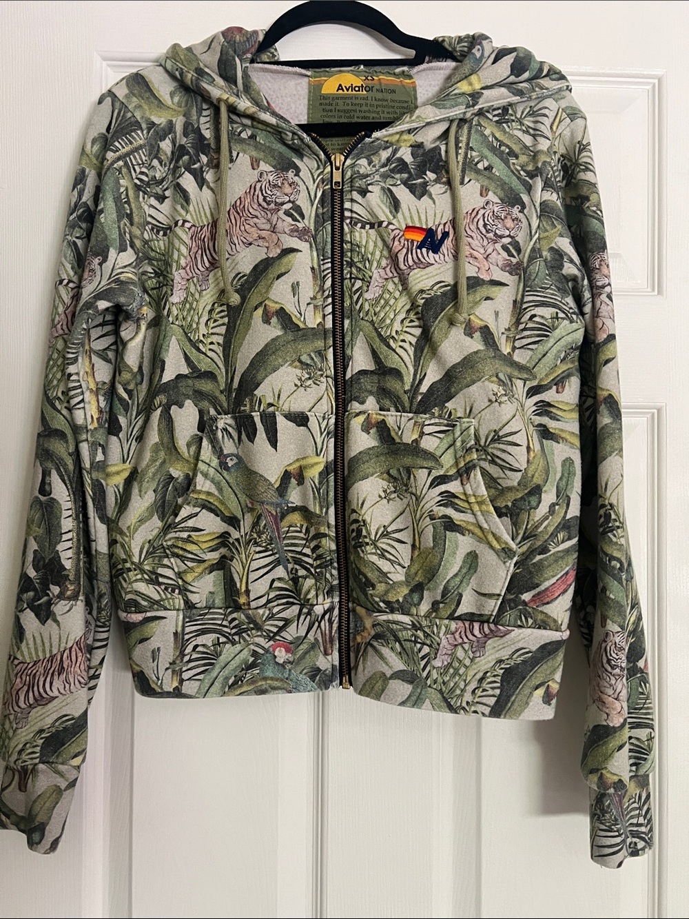Aviator Nation jungle print hoodie